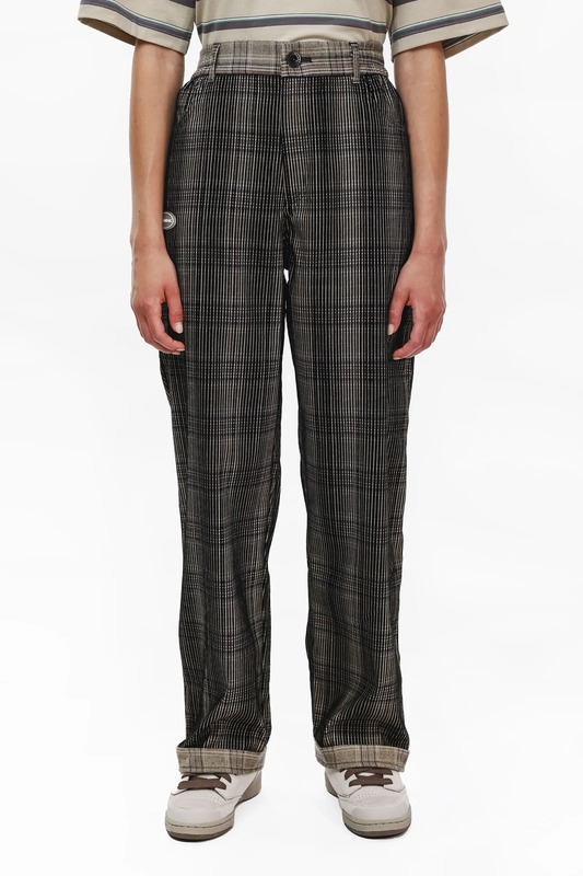 Velvet Tartan trousers brown/black