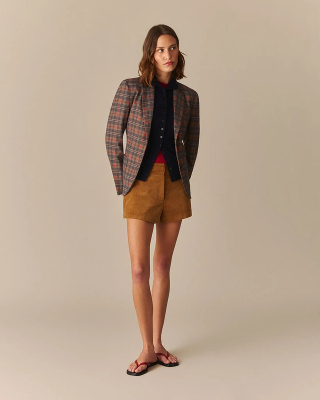Nova Corduroy A-Line Short Khaki