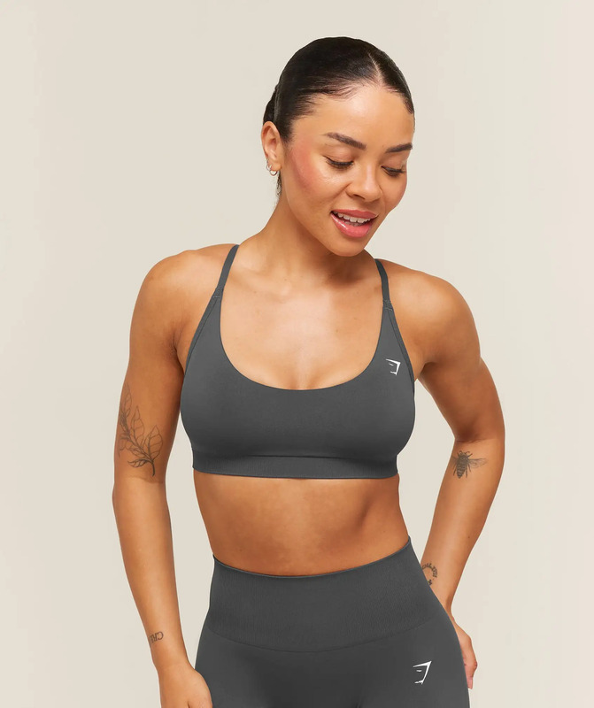 Gymshark Everyday Seamless Racerback Sports Bra - Gray