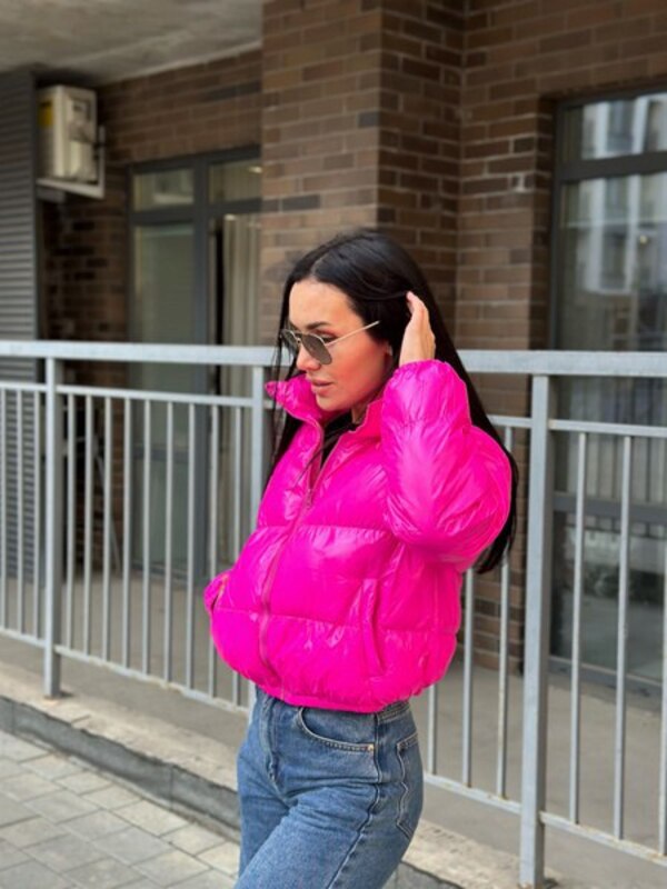 Jacket Women's fuchsia Polyester, size 46 Long Demi-season Polyester buy with delivery on OZON at a low price (2720464924)