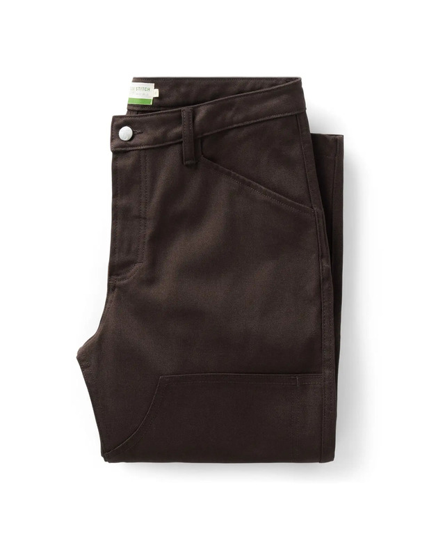 The Good Acre Chore Pant in Coffee Canvas