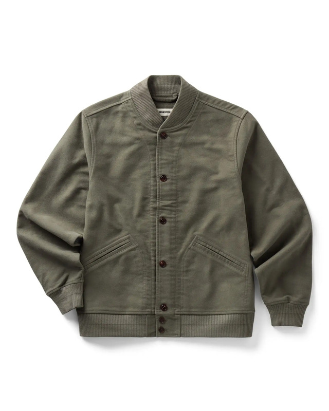 The Clark Bomber in Smoked Olive Moleskin