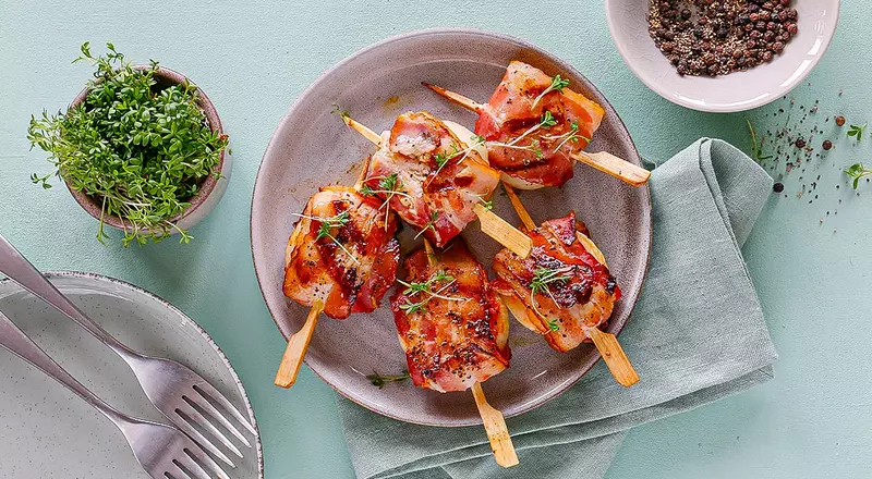 Spicy Onion Rings in Bacon, Step-by-Step Recipe with Photos for 245 kcal