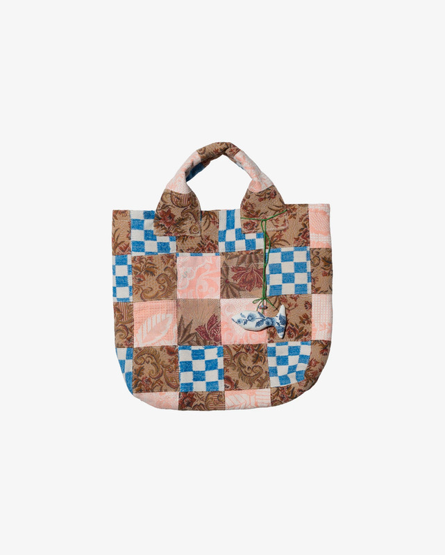 Сумка Basket Bag 7 сине-коричневая