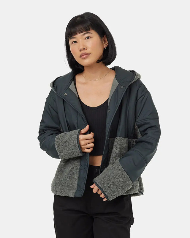 Recycled Bouble Full Snap Hoodie