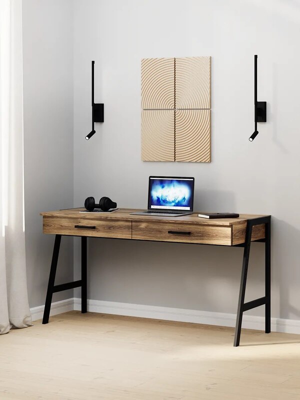 Стол с регулировкой, письменный Курс 140х60 см Дуб Чарльстон, Make Mebel