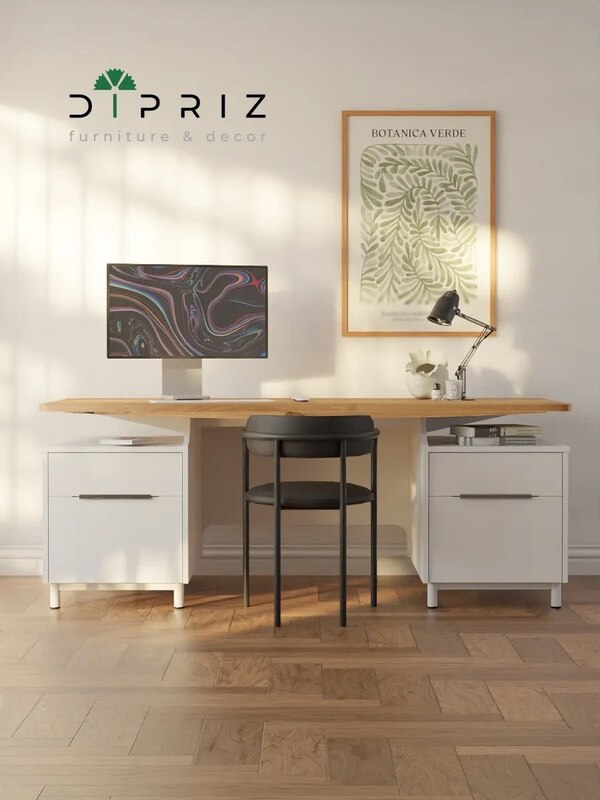 Desk Ochensol, white, solid pine, Dipriz