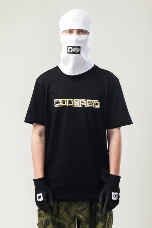 T-shirt Regular CODERED × LED Black