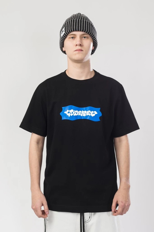 T-shirt Regular Crumped Box Black