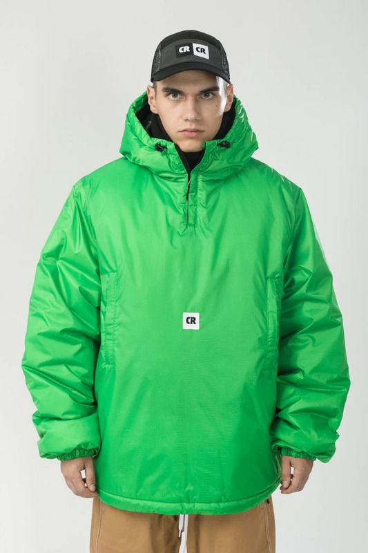 Winter Anorak Jacket Chrome Wide Bright Green