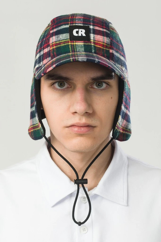 Cap with Ear Panels Red/Blue Ink/Milk/Yellow/Green