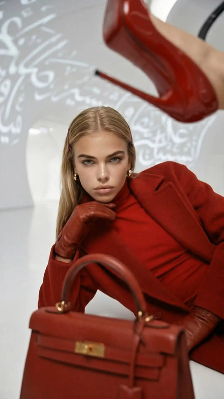 Luxury Red Studio Fashion | AI Video