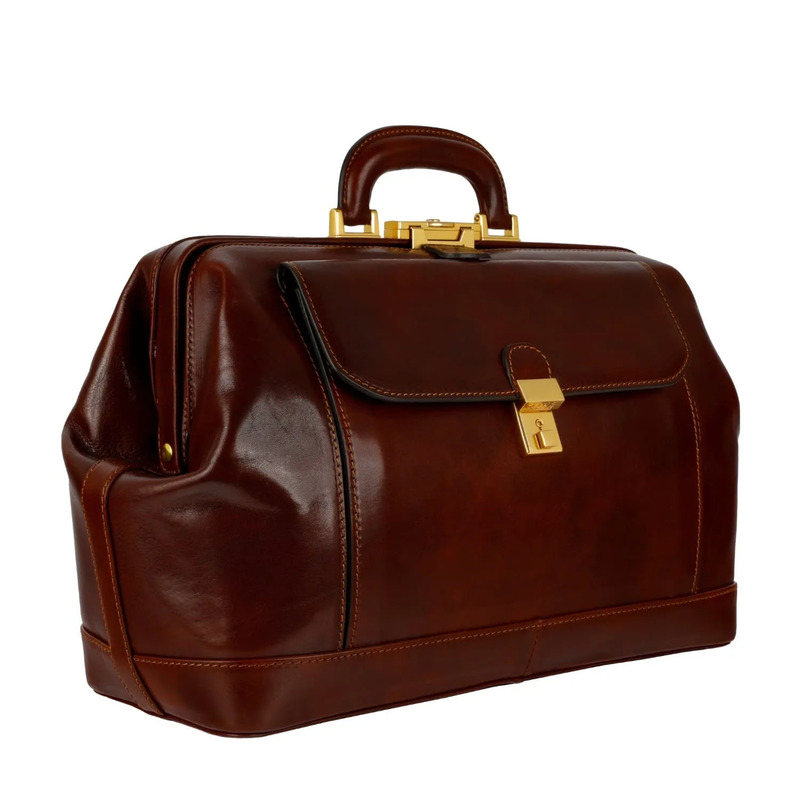 Italian Brown Leather Doctor Bag For Women - Hamlet | One Size | Time Resistance