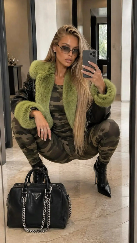 💚 Prada Luxe Streetwear – Bold Fashion Influencer Energy