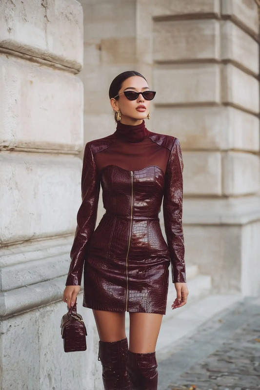 Leather dress