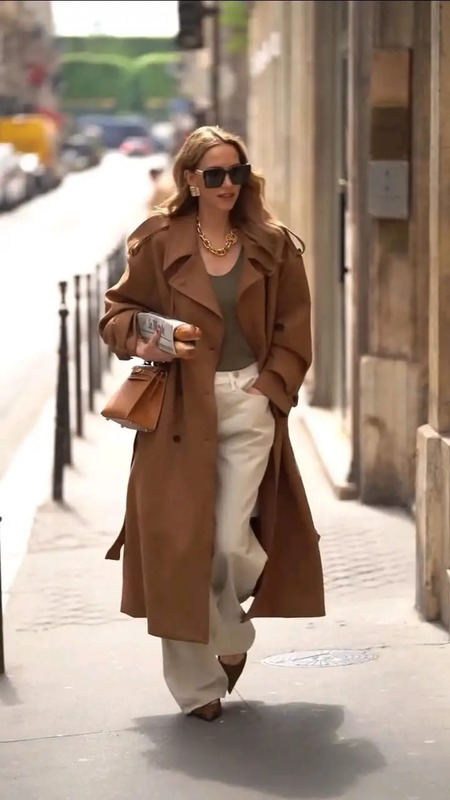 Classic camel coat style ✨