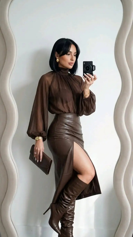Monochromatic brown outfit 🥰🤎