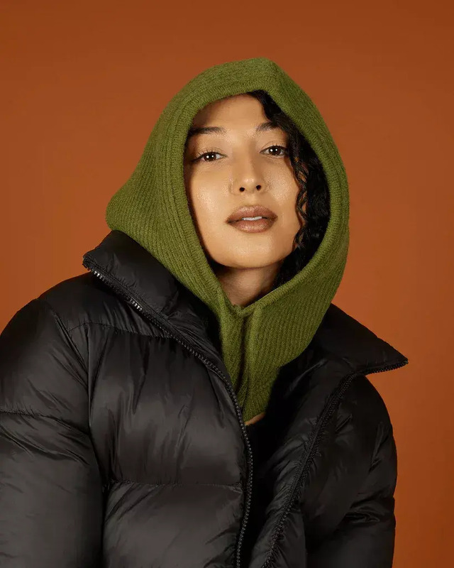 Green Satin Lined Snood