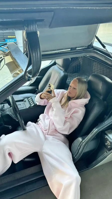 SUVENE baggy pink tracksuit