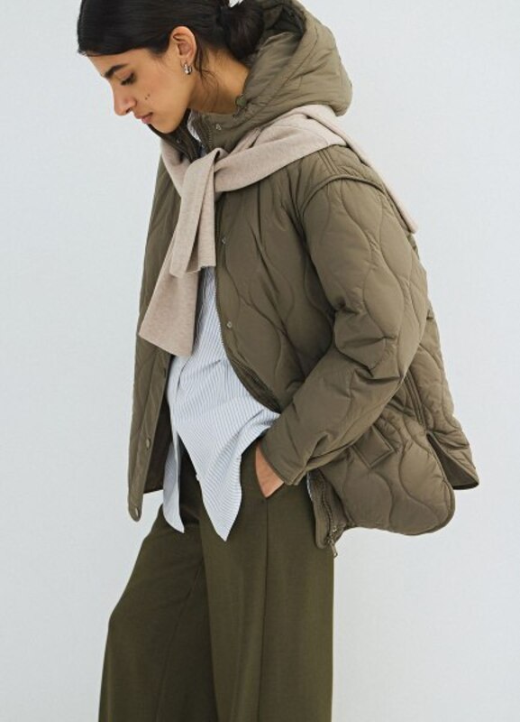 Jacket Women's O'STIN Hood, Pockets light olive hood Knitwear, size 42 Long Demi-season straight Polyester China buy with delivery to OZON at a low price (2626152648)