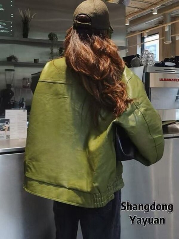 Jacket Women's olive polyurethane, Polytex, size 46 Sleeveless leather Demi season China buy with delivery to OZON at a low price (2000945881)