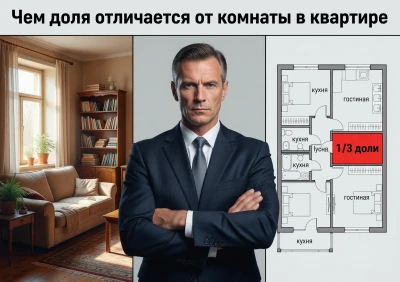 Чем доля отличается от комнаты в квартире: покупка, риски, ипотека и как выделить комнату