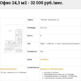 Аренда Офиса метро Люблино минифото 17