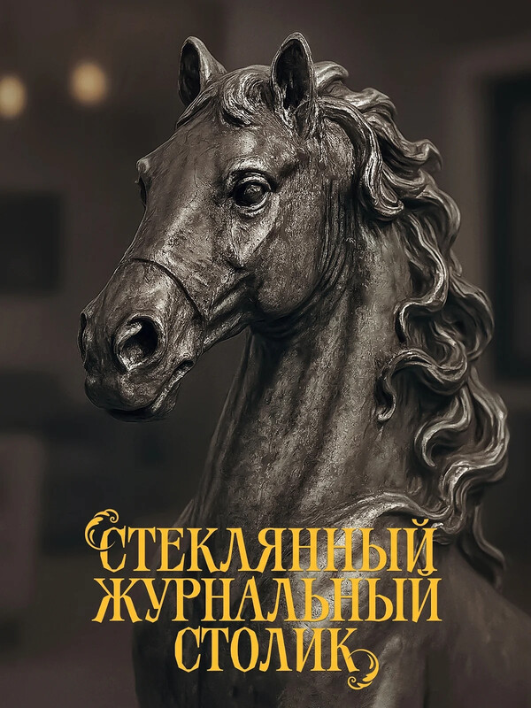 Стеклянный журнальный столик