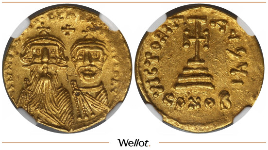 Изображение лота Солид 610-641 Ираклий и Ираклий Константин Византийская Империя ННР XF+