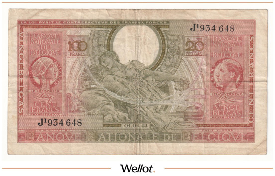 Изображение лота 100 Франков 1943 Бельгия