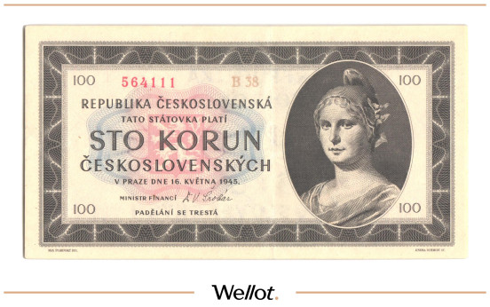 Изображение лота 100 Крон 1945 Чехословакия