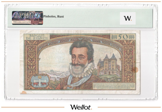 Изображение лота 50 Новых Франков 1959 Франция PMG 20