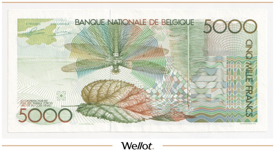 Изображение лота 5000 Франков ND (1982-1992) Бельгия