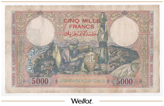 Изображение лота 5000 Франков 1942 Алжир