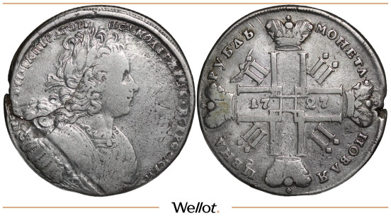 Изображение лота 1 Рубль 1727 Петр II