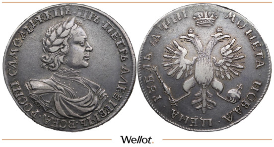 Изображение лота 1 Рубль 1718 ОК-L Петр I