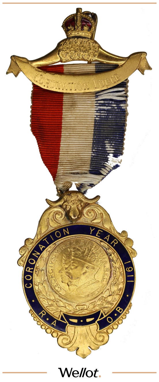 Изображение лота Масонский Знак 1911 Георг V Коронация Великобритания