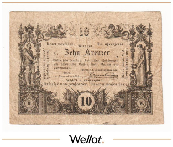 Изображение лота 10 Крейцеров 1860 Австрия