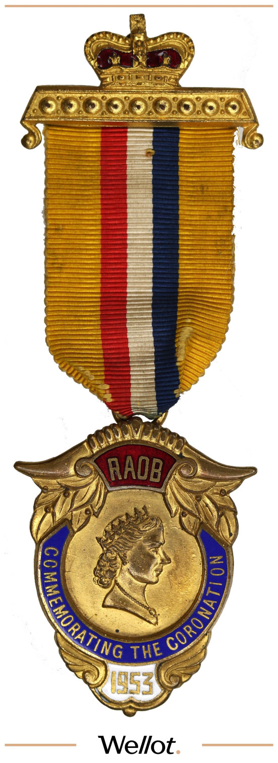 Изображение лота Масонский Знак 1953 Елизавета II Коронация Великобритания