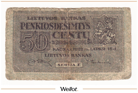 Изображение лота 50 Центов 1922 Литва