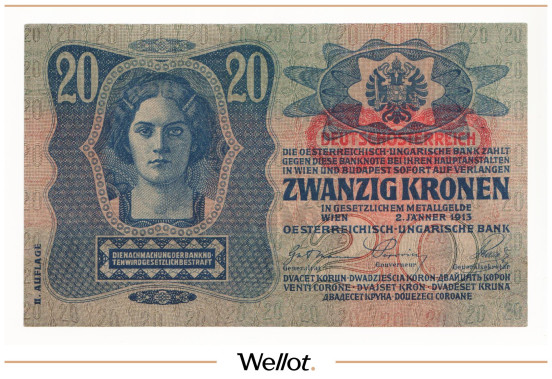 Изображение лота 20 Крон 1913 (1919) Австрия UNC