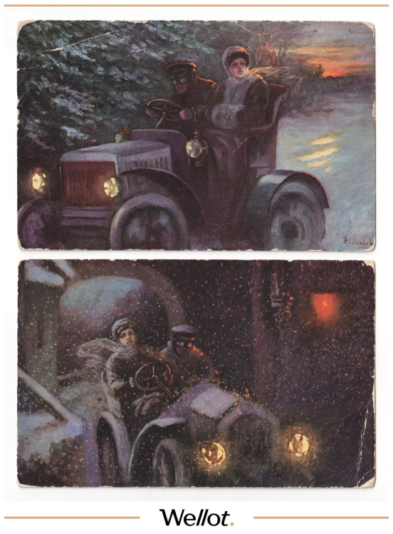 Изображение лота Комплект Открыток «Ночная Езда» 1900-е