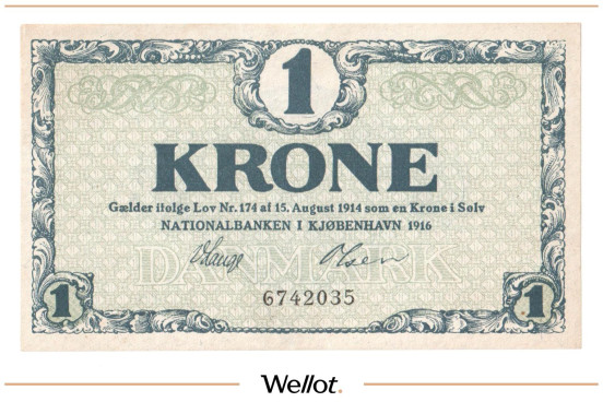 Изображение лота 1 Крона 1916 Дания UNC