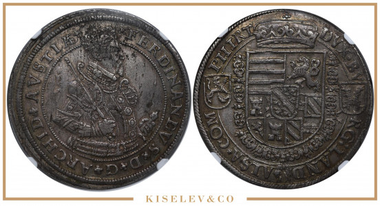 Изображение лота 1 Талер 1564-1595 Фердинанд Австрия Энcисхайм NGC AU55