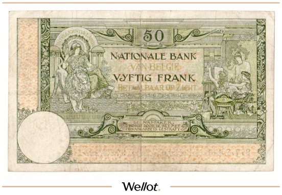 Изображение лота 50 Франков 1925 Бельгия