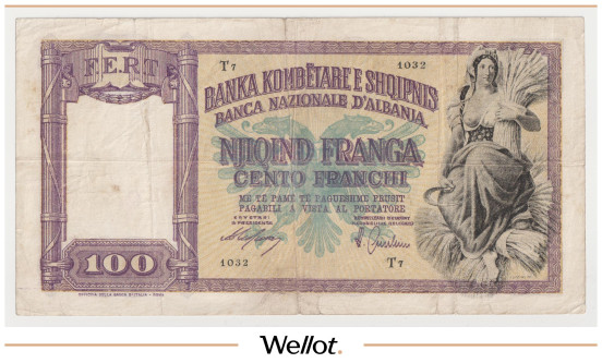 Изображение лота 100 Франга ND (1940) Албания