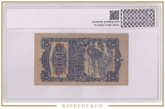 Изображение лота 10 Шиллингов 1945 Австрия PG 65+ UNC