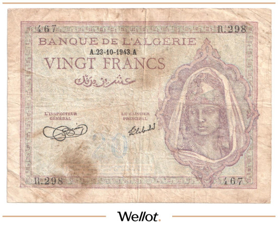 Изображение лота 20 Франков 1943 Алжир