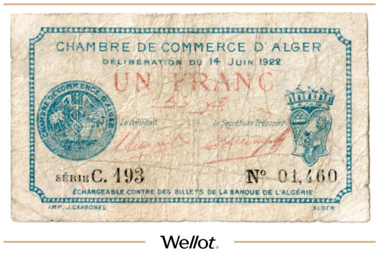 Изображение лота 1 Франк 1922 Алжир Торговая Палата