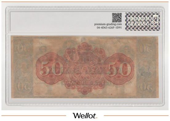 Изображение лота 50 Долларов ND (1840е) США Луизиана Новый Орлеан Canal and Banking Company PG 64 UNC